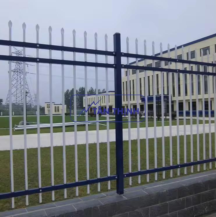 Hàng rào thép hộp sơn tĩnh điện cho khu công nghiệp